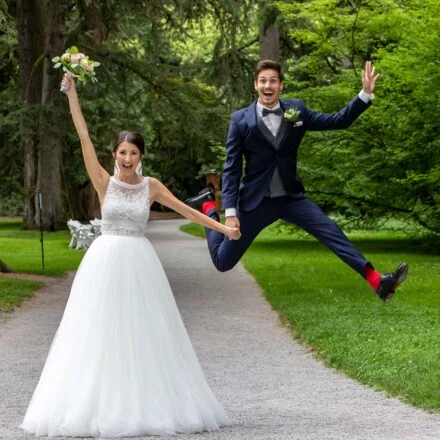 Brautpaar am Hochzeitstag